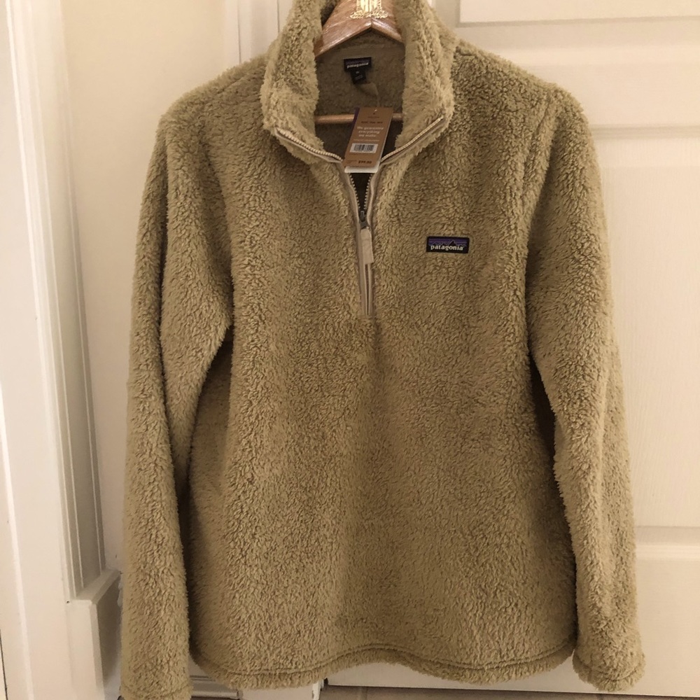 Patagonia Los Gatos quarter zip pullover tan oatmeal khaki size XL